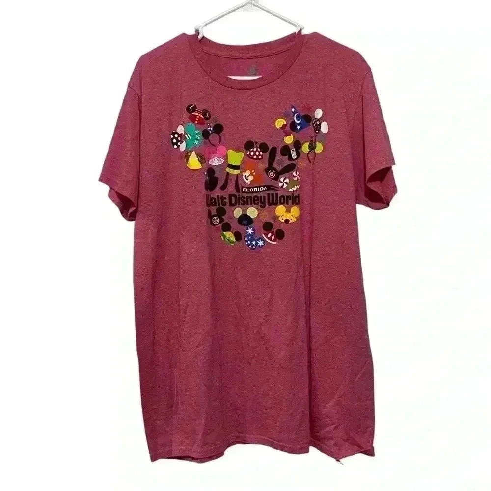 Disney Parks Florida Women Adult Pink Mickey Ears Winnie the Pooh Characters XL